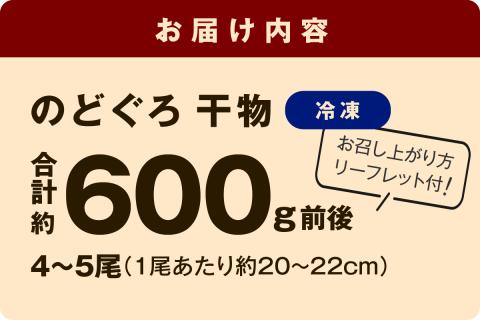 のどぐろ干物（4～5枚 計600g 20～22cm前後）浜田港目利き工場長厳選「のどぐろ」河野乾魚店 魚 干物 干もの 乾物 一夜干し のどぐろ セット 厳選 冷凍 個包装 産地直送 【019_1942】