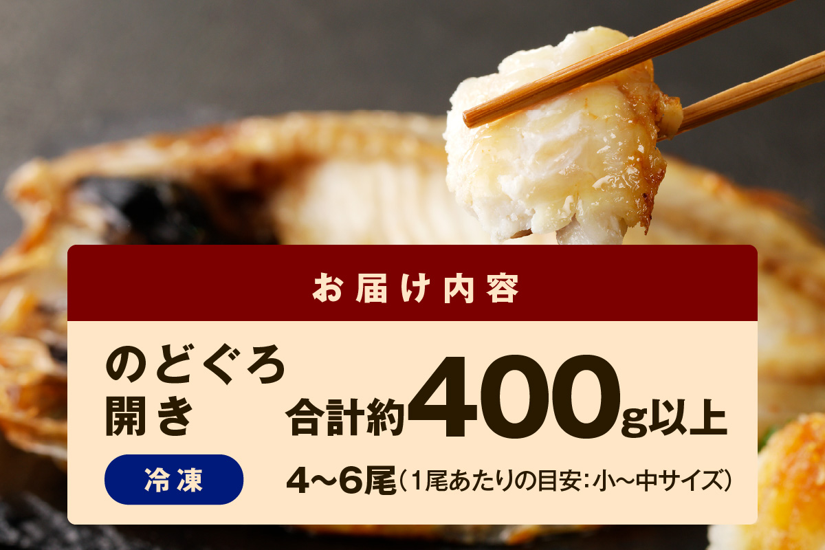 シーライフ のどぐろ一夜干し4～6枚で計400g「お手ごろセット」産地直送 アカムツ 干物 一夜干し 手頃 小分け 個包装 ギフト 贈り物【005_2067】