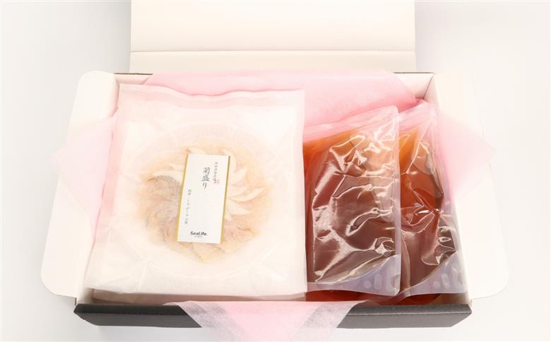 こだわりの出汁つゆで食べる本クエしゃぶしゃぶ4～6人前【10～3月のお届け】 魚介 魚貝類 魚 天然 クエ アラ 鍋 しゃぶしゃぶ 鍋つゆ セット 【005_0132】