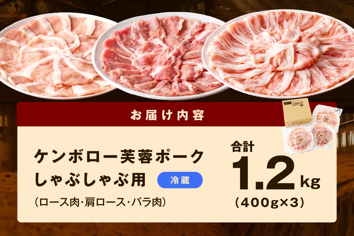 【DLGコンテスト2024金賞受賞】 浜田市産 ケンボロー芙蓉ポーク しゃぶしゃぶ用 合計 1.2kg ふるさと納税 しゃぶしゃぶ ふるさと納税 豚肉 芙蓉ポーク 鍋【002_1953】