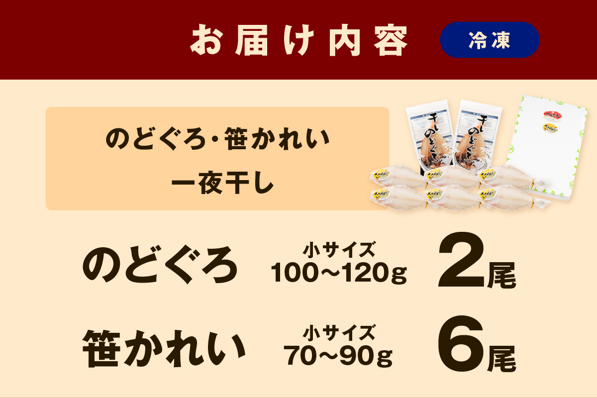 浜田加工 大秀商店の「干しのどぐろ（小）と笹かれい（朝食用）」干物セット 魚介類 魚貝類 魚 干物 干もの 一夜干し 御中元 御歳暮 ギフト 新鮮 厳選 海鮮 セット 個包装 【038_1962】