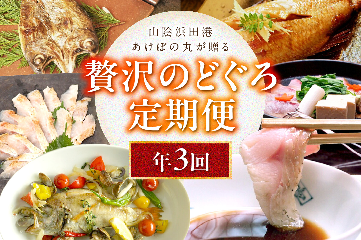 山陰浜田港あけぼの丸が贈る贅沢のどぐろ定期便（3回）魚介 のどぐろ 一夜干し 刺し身 のどぐろしゃぶセット セット しゃぶしゃぶ 定期便 定期 3回 【146_2045】