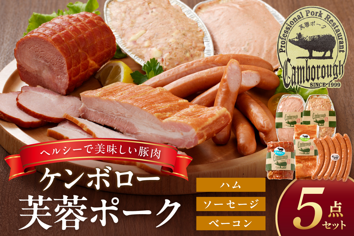 【DLGコンテスト2024金賞受賞】 ケンボロー芙蓉ポーク浜田市産ハム・ソーセージセット5種 加工品 ハム ソーセージ セット 詰め合わせ 【002_1958】