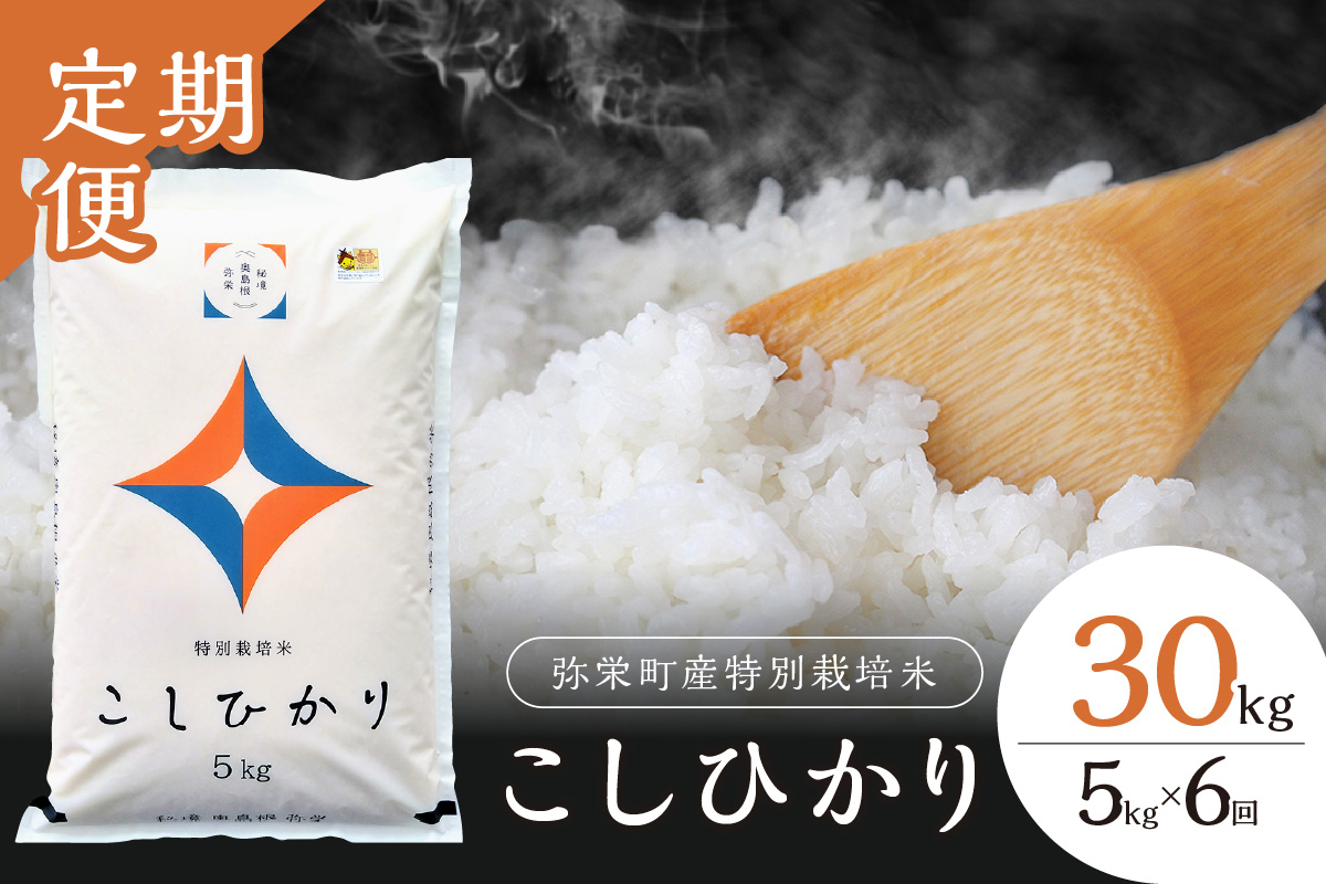 [令和6年産][新米先行予約]弥栄町産特別栽培米「秘境奥島根弥栄」こしひかり5kg(6回コース)[10月上旬発送予定] 米 お米 こしひかり 特別栽培米 精米 白米 ごはん 定期 定期便 6回 新生活 応援 準備 お取り寄せ 特産[518]