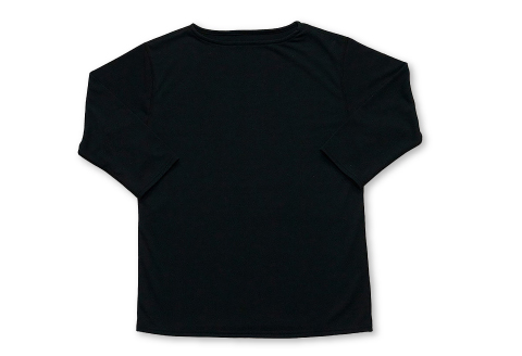 C-334 ドライボートネックカットソー七分袖 MADE IN IWAMI (SUMI BLACK)