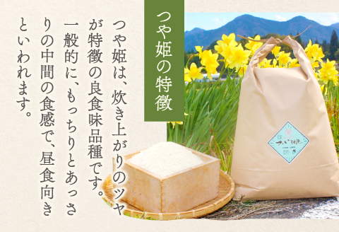 D-1114 【定期便】横尾衛門のつや姫 白米 10kg×6回コース【新米 定期便 定期 6回 米 お米 白米 精米 特別栽培米 低農薬 低化学肥料 ブランド米 つや姫 10kg×6回 合計60kg】