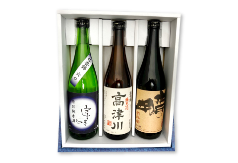A-794 益田3酒造こだわりの純米酒飲み比べセット【扶桑鶴 純米 高津川 720ml×1本 宗味 特別純米 720ml×1本 菊弥栄 特別純米 無用の用 720ml×1本 純米酒 日本酒 冷酒 燗酒 飲み比べ 3種 詰め合わせ セット 冷蔵 ギフト プレゼント 贈答】