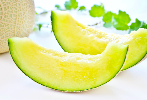 C-11 アールスメロン　秀品　1c/s（4玉）【夏作】【メロン 先行予約 果物 くだもの フルーツ めろん アールスメロン 糖度14度以上 青肉 期間限定 季節限定 早期予約】