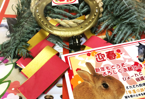 A-862 さんさん牧場特製 お正月飾り(引退競走馬の飼育寄付付き)