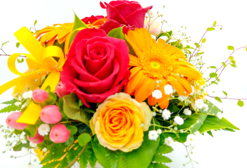 A-958 ホワイトデー用アレンジフラワー「オレンジ系」