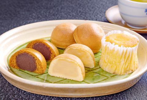 A-1072 益田の和菓子味わいセット　5種【饅頭 白あん カスタード チョコレート 黒糖饅頭 ますだポテト 詰め合わせ セット まんじゅう 黒糖 スイートポテト風 お菓子 おやつ 食品 個包装 和菓子 手土産 贈答 贈り物】