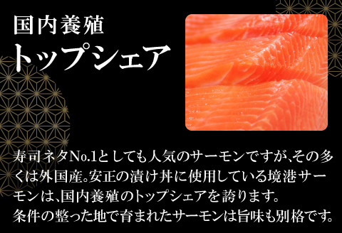A-1184  山陰ぶち旨グルメ　境港サーモン漬け丼の素・山陰アジ漬け丼の素（4食入り）