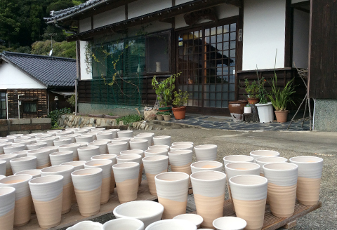 A-677 雪舟焼 袋盃 よりどり2個セット【選択】【袋盃 2個 徳利 盃 一体型 酒器 おしゃれ 雪舟焼 陶器 セット ギフト 贈答 プレゼント 贈り物】