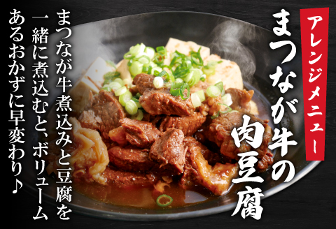 A-1133 まつなが牛を食らう！「わしのまつなが牛煮込み」・「まつなが牛カレー（２個）」セット【牛煮込み まつなが牛 松永牛 牛肉 煮込み カレー 中辛 ブランド黒毛牛 黒毛牛 セット 詰め合わせ 夕飯 おかず おつまみ 昼食 レトルト インスタント 簡単調理 時短】