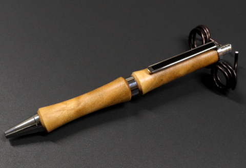 D-1167 ハンドメイドシャープペンシル＆ボールペン（ノック式）桜 2本セット