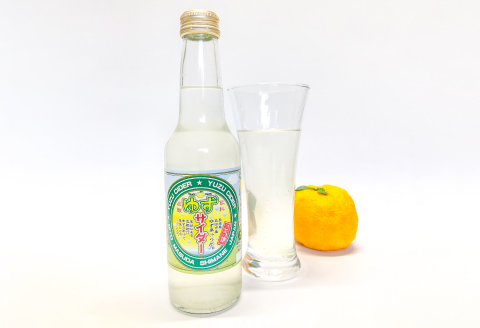 A-896 ゆずサイダー　16本入り【250ml×16本 飲料類 炭酸飲料 ジュース サイダー ご当地サイダー ゆず果汁 果物 フルーツ 柚子 ANA国内線全線ドリンクサービス採用】