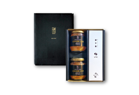 小河家秘伝レシピのジンジャージャム2個と和作羊羹1本のギフトBOX【しょうがジャム 2個 羊羹 1本 和菓子 ジャム ようかん セット 詰め合わせ】