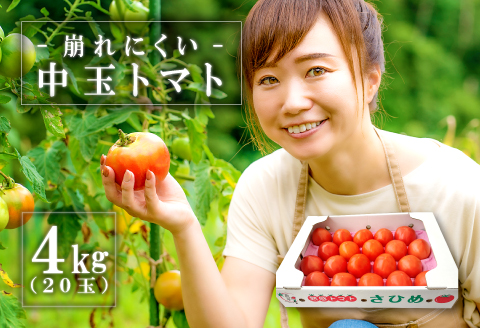 A-804 熟感トマトさひめ 4kg（20玉）【野菜 やさい トマト とまと 熟感トマト 桃太郎ヨーク 4kg 20玉 パスタ 煮込み 炒め物 日持ち 期間限定 季節限定 9月～3月発送】