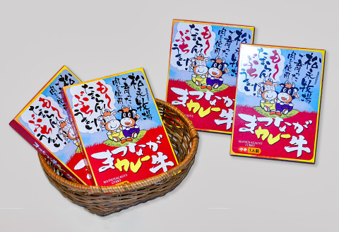 A-137 ぶちうまっ！まつなが牛カレー【まつなが牛 ビーフカレー カレーライス 220g×４個 カレー 中辛カレー 常温 レトルト パウチ 松永牧場 インスタント 簡単調理 時短 レトルト食品 レトルトカレー アウトドア 湯煎調理 常温 ギフト プレゼント 贈答】