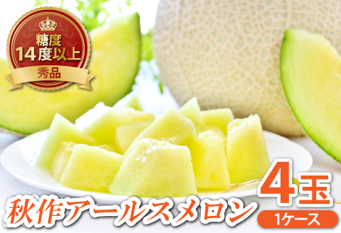 C-12 アールスメロン　秀品　1c/s（4玉）【秋作】