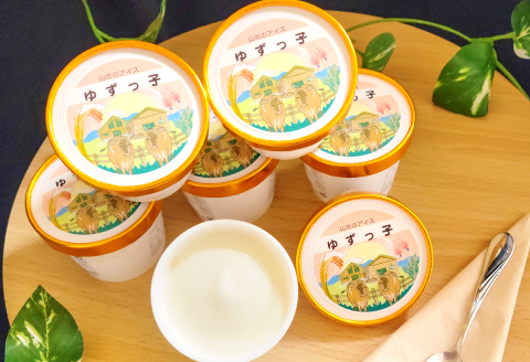 A-909 ジャージー生乳・美都のゆずの香り広がるおいしいアイス「ゆずっ子」