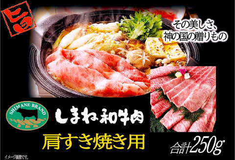A-1012 しまね和牛 肩(すき焼き用) 250g【牛肉 すき焼き 和牛 ブランド牛 牛 肉 かた肉 かた にく お祝い ご褒美 贅沢 特別 ご馳走 すきやき】