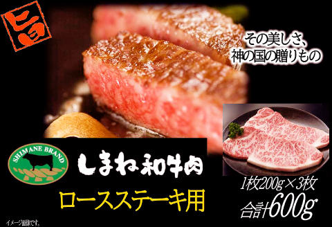 C-1027 しまね和牛 ロース(ステーキ用) 200g×3枚【和牛 牛肉 牛 肉 ロース にく お祝い ご褒美 贅沢 特別 ご馳走 ステーキ】