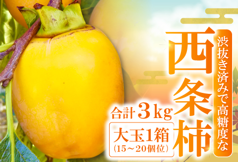 A-939 益田産　最上級の甘さの西条柿 3kg入り