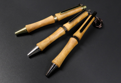 C-1166 ハンドメイドボールペン（ノック式）桜 1本