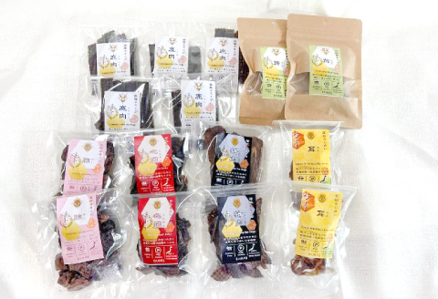 島根県益田産ジビエ使用 Pet-sama 森のごちそう 全6種セット（計15袋・ロゴ缶バッジ付）【ギフト対応 ジビエ 犬用 ペット おやつ ごほうび トッピング 無添加 国産】