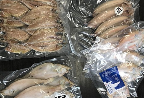 【訳あり】魚の干物おまかせ詰合せセット（のどぐろ入り） 【干物 4～5種 ランダム お楽しみ 島根県産 大田市 魚介類 のどぐろ 白いか アジ カレイ 無添加 天日塩 減塩仕立て 冷凍】