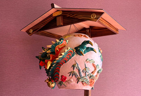 〈オーダーメイド〉魔除け龍 「玉龍」（和紙球体作品）