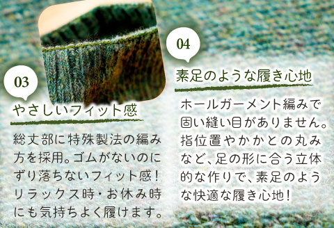 ひつじ飼いが作る ごほんゆびウールソックス Mサイズ(グリーン)【ウール ソックス 5本指 靴下 Mサイズ グリーン 緑色 深緑 レディース メンズ 男女兼用 島根県 大田市】