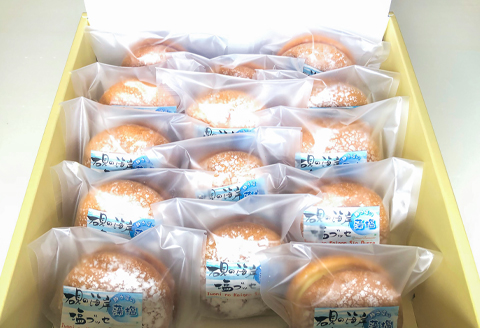 しまね・石見の海岸塩ブッセ（14個入り）【ブッセ 14個 1個当たり約35～40g 塩バター 塩 藻塩 焼き菓子 お菓子 詰め合わせ セット 個包装 贈答 母の日 ギフト プレゼント】