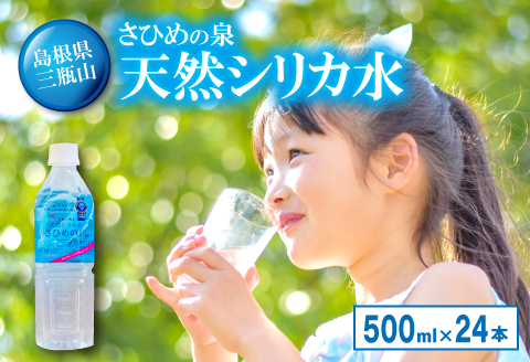 ナチュラルミネラルウォーター「さひめの泉」　500ml×24本【水・ミネラルウォーター 500ml ペットボトル シリカ水 ミネラルウォーター シリカ 軟水 水 天然水】