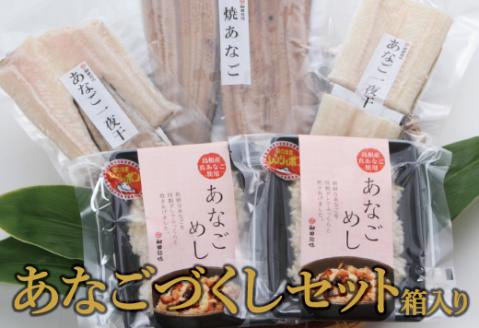 贈答にも最適！あなごづくしセット（箱入り）【穴子 冷凍 焼きあなご 1尾 120g 干物 2袋 あなごめし 150g 2袋 あなご アナゴ 一夜干し 一夜干 ふっくら 肉厚 新鮮 大きい 父の日 母の日】