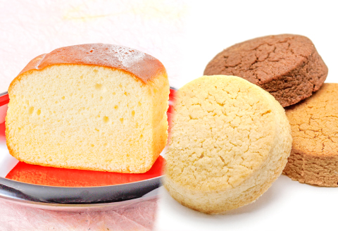 和菓子屋のブランデーケーキときび粉クッキー(A)【ブランデーケーキ 1本 クッキー プレーン ココア きなこ 4個入り 各1袋 ケーキ クッキー きび粉 無添加 詰め合わせ セット】