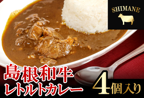 ごろっと島根和牛カレー（4個）【カレー 4個 1食 220g レトルト食品 レトルトカレー レトルト ビーフカレー 中辛 肉 和牛 しまね和牛 詰め合わせ セット 備蓄用 災害備蓄 島根県 大田市】