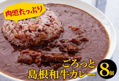 ごろっと島根和牛カレー（8個）【カレー 8個 1食 220g レトルト食品 レトルトカレー レトルト ビーフカレー 中辛 肉 和牛 しまね和牛 詰め合わせ セット 備蓄用 災害備蓄 島根県 大田市】