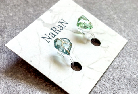 大田市産！シーグラスノンホールピアス（イヤリング）【イヤリング アクセサリー シーグラス お洒落 おしゃれ ファッション いやりんぐ あくせさりー 】