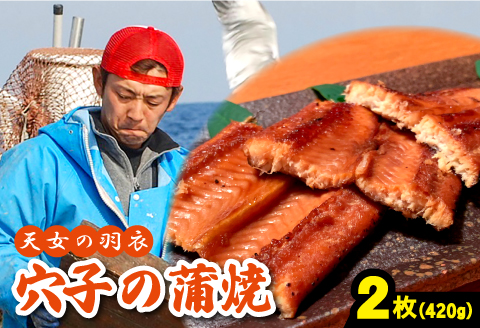 あなご 蒲焼 2枚 合計420g 天女の羽衣【合計420g 穴子蒲焼き 魚介類 魚 穴子 アナゴ 蒲焼き 仕込み醤油 タレ付き 山椒付き 新鮮 冷凍 真空パック 贈答 ギフト 父の日 母の日】
