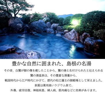 さぎの湯荘 ご宿泊券 30,000円分【宿泊券 温泉 源泉かけ流し 露天風呂 チケット 創業100年 田園風景 宿泊 旅行 くつろぎ 贅沢 癒し リフレッシュ ご褒美 ギフト 自分用 島根県 安来市 】