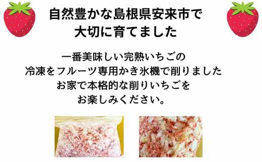 冷凍完熟削りいちご 1kg【 フローズン 苺 イチゴ フルーツ 果物 ミックス かおり野 紅ほっぺ よつぼし 甘酸っぱい 甘味 酸味 おやつ デザート 島根県 安来市 安来市産】