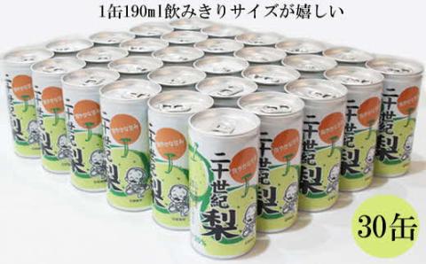 梨ドリンク 190g×30缶【ナシ 梨 二十世紀梨 20世紀 果汁 20% 果汁入り飲料 缶 さっぱり 爽やか 飲みやすい 大容量 おすそ分け ドリンク ジュース 飲料 みずみずしい 夏 フルーツ さわやか 甘み プレゼント ギフト 贈り物 贈答用 ご自宅用 島根県 安来市】