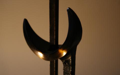 灯り台 三日月【工芸品 山中鹿介 山中鹿之助 インテリア 受注生産 手作り てづくり 蝋燭 ろうそく 灯り おしゃれ 島根県 安来市】