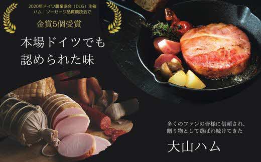 ＜大山ハム＞ハム・焼豚3品詰め合わせ（OR-7）【セット 美味しい パーティー おもてなし 人気 簡単 時短 小分け ももハム 熟成糸巻ロースハム 焼豚 あっさり スモーク 香ばしい ごちそう ギフト 贈り物 贈答用 自宅用 島根県】