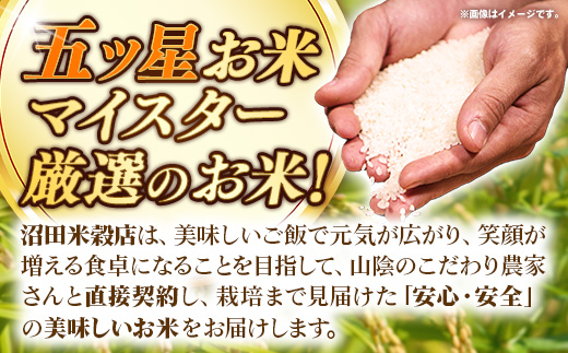 【定期便】五ツ星お米マイスター厳選 能義平野のコシヒカリ 5kg×5回 【令和7年産 5ヶ月定期便こしひかり 計25kg 精米 白米 ご飯 お米 美味しい 安心 安全 沼田米穀店 島根県 安来市】【74-NB-02】