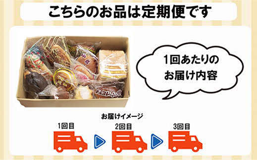 【定期便3ヵ月】安来のなつかしパンおたのしみセット【昭和 レトロ 懐かしい 食パン 菓子パン バタークリーム 冷凍 セット 詰め合わせ 給食 パン ごはん おやつ 朝食 おすそ分け 島根県 安来市】