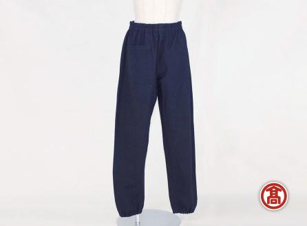 藍もんぺ 無地 ［髙島屋選定品］【伝統技術 伝統 民芸品 もんぺ ファッション ワーキングウェア 服 ズボン パンツ おしゃれ 男女兼用 ポケット付き 部屋着 農作業 島根県 安来市】【価格変更】
