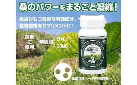 有機桑葉つぶ セット （360粒×3本） KW-9 有機 桑葉 つぶ 桑葉 桑茶 桑 青汁 サプリメント 無添加 DNJ Q3MG 桑のパワー タブレット 便利 凝縮 健康 送料無料 粒 錠剤